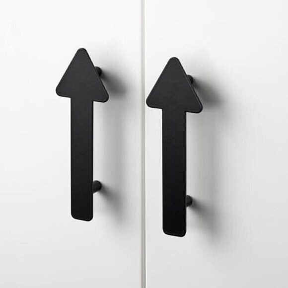 x6 IKEA Jarnsparv Handles Black Arrow 2022 Drawer Cabinet Arrows 5 9/16" - Picture 2 of 5